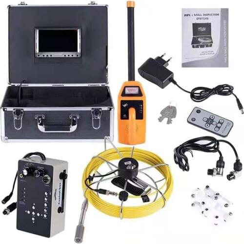20 to 50M Cable Wall Inspection System Pipe Camera With Analog 512MHz Locating Pipeline Gap Cracks Finder Waterproof