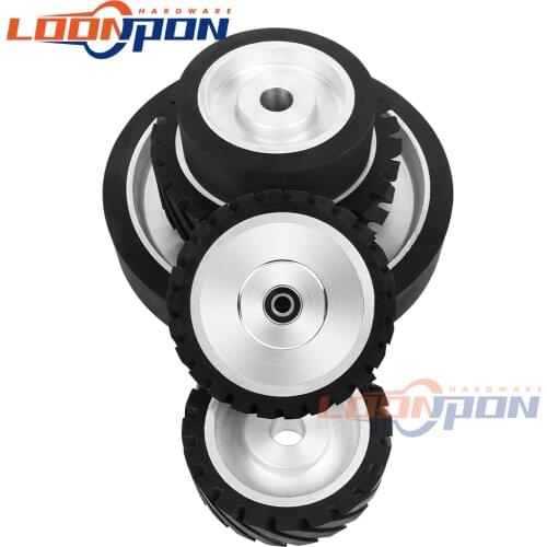 150x50mm Contact Wheel Serrated Belt Grinder Contact Wheel Contact Rubber Wheel for Abrasive Sanding Belt 1Pc