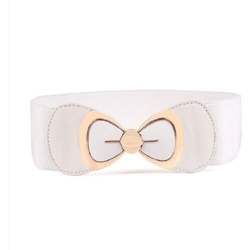 New Black Tan Red White Wide Corset Cummerbund Belt for Coat Female Elastic Waistband Belts for Women Bridesmaid Wedding Dress