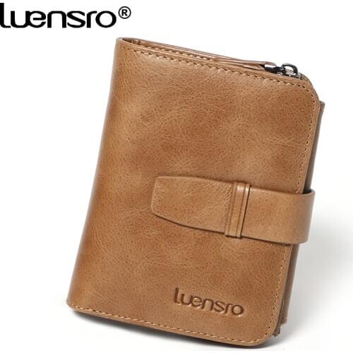 Genuine Leather Women Purse Coin Wallet for Women 2020 New Designer Female Card Holder Small Wallet Carteira Feminina Lady Purse