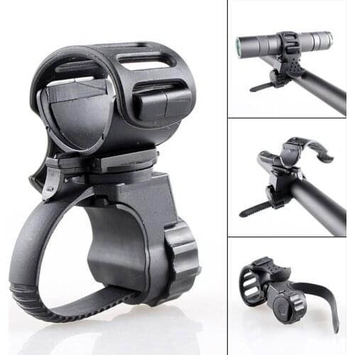 360 Degree Rotation Bicycle Handlebar Light Bracket Flashlight Lamp Holder Light Weight Light Holder Stand Bicycle Accessories