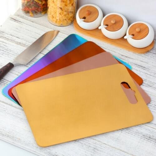 Kitchen Stainless Steel Chopping Blocks Utensil Hangable Food Slice Cutting Storage Chopping Board Bar Home Kit WJ605