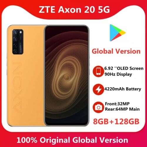 Global Version ZTE Axon 20 5G MobilePhone 6.92'' 90Hz OLED 8GB 128GB Snapdragon 765G 30W Quick Charge