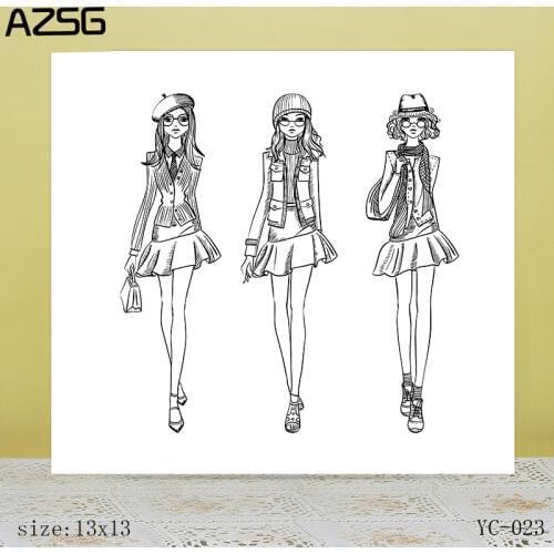 ZhuoAng Model Clear Stamps For DIY Scrapbooking/Card Making Decorative Silicon Stamp Crafts