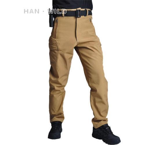 Shark Skin Soft Shell Mens Camouflage Army Tactical Pants Military Combat Airsoft Paintball Waterproof Pants S-XXXL