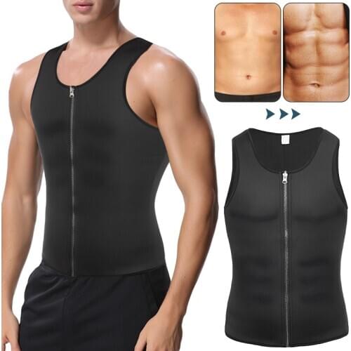 Men Waist Trainer Neoprene Body Shaper Sauna Suit Sweat Vest Abs Abdomen Slim Shapewear Weight Loss Corset Top Compression Shirt