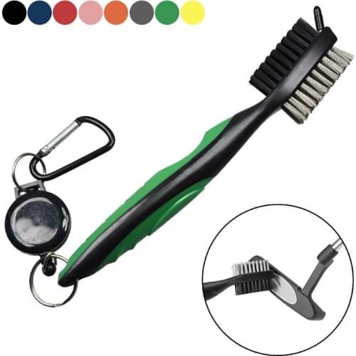 New Golf Club Brush Golf Groove Cleaning Brush 2 Sided Golf Putter Wedge Ball Groove Cleaner Kit Cleaning Tool Golf Accessories