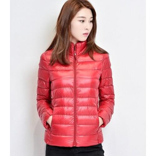 2021 New Fashion Ladies Winter Jacket 90% White Duck Down Jacket Ultra-light Portable Slim Down Jacket Ladies Down Jacket