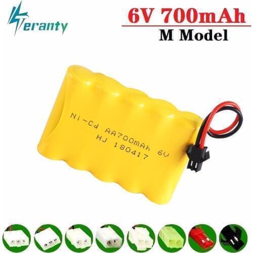 Upgrade 6v 700mah NiCD Battery For Rc Toys Cars Tanks Trucks rc Robots Guns Boats AA Ni-CD 6v Rechargeable Battery 1pcs - 10 pcs