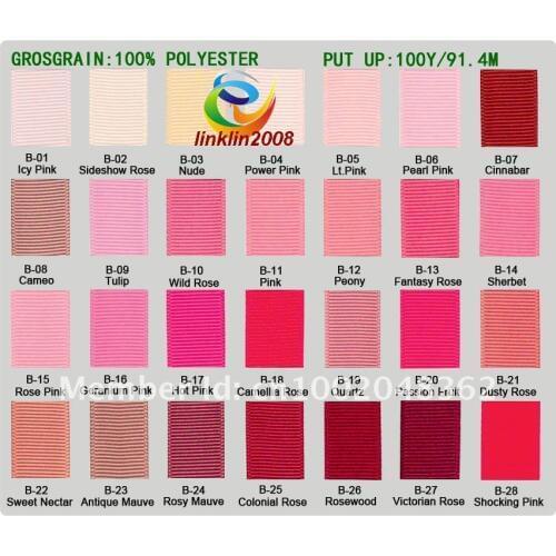 Wholesale 100Yards Grosgrain Ribbon Party Ribbon/Wedding Ribbon&Hair Bows For DIY 1-1/8"(28mm)--Free Shipping