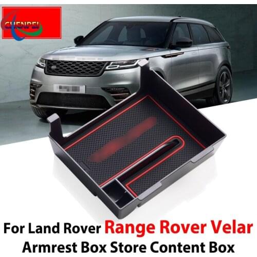For Landrover Range Rover Velar Armrest Box Storage Box Modified Interior Central Storage Compartment Decoration Car Accessories