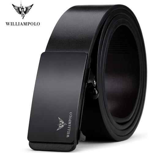 Williampolo Famous Brand Belt Men Top Quality Genuine Luxury Leather Belts For Men Automatic Buckle PL068-70P