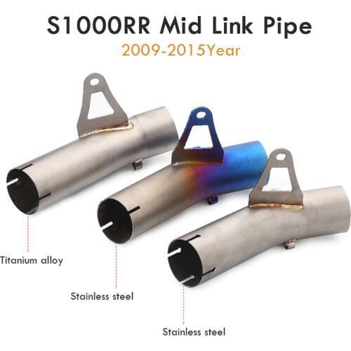 S1000RR 2009-2015 Motorcycle Exhaust Pipe Moto SC Muffler with Stainless steel Middle Pipe For BMW S1000RR 2009-2015 Link Pipe