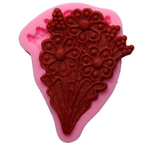 Beautiful Flower Bunch Shaped Silicone Cake Decorating Tool Cake Mold Pastry Tool Baking Tool