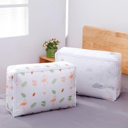 Quilt Storage Bag Feather Print Home Clothes Quilt Pillow Blanket Storage Bag Travel Luggage Organizer Bag shoes bag anker