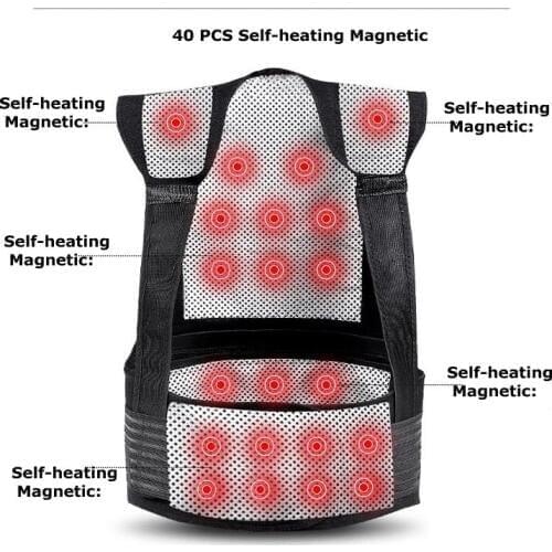 Tourmaline Self-heating Magnetic Therapy Belt Waist Support Kneepad Shoulders Sweater Vest Waistcoat Warm Back Pain Treatment