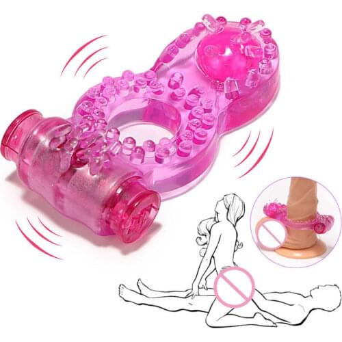 Butterfly Penis Vibrator Ring Delay Ejacualtion Clitoris Stimulate Elastic Silicone Sex Toys for Men Cock Vibrating Ring Sexshop