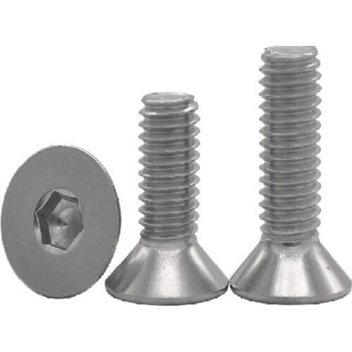 304 stainless steel countersunk head flat head hexagonal machine screw M8*10 12 14 16 18 20 22 25 30 40 50 60 70 80 100 110 120