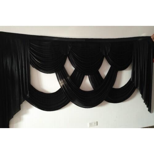 3M high wedding swags for wedding decoration party stage wedding decorative backdrop background curtain swags ice silk fabric
