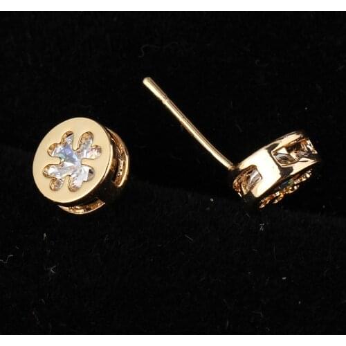 2018 High quality New Fashion Trend Earrings clover Crystal Earrings Jewelry Stud Earrings Cubic Zirconia For Women Wholesale