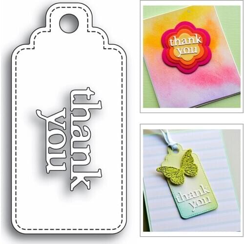 2020 Thanksgiving Thank You Tag Word Frame New Metal Cutting Dies for Scrapbooking and Embossing Decoration Card Making No Stamp