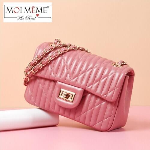 New Luxury womens shoulder bag solid color soft Genuine leather handbag fashion bag for women