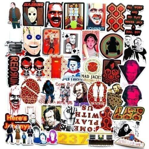 45PCS Pack Horror Movie Stickers The Shining Stickers For Kids Luggage Skateboard Laptop Decals Children Toy