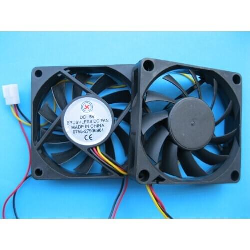 8 Pcs Brushless DC Cooling Fan 5V 7015S 11 Blades 70x70x15mm 3pin Sleeve-bearing