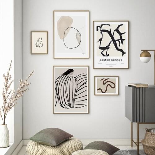 Abstract Line Sofia Lind Easten Sonnet Posters Canvas Painting Wall Art Print Picture for Living Room Interior Home Decoration