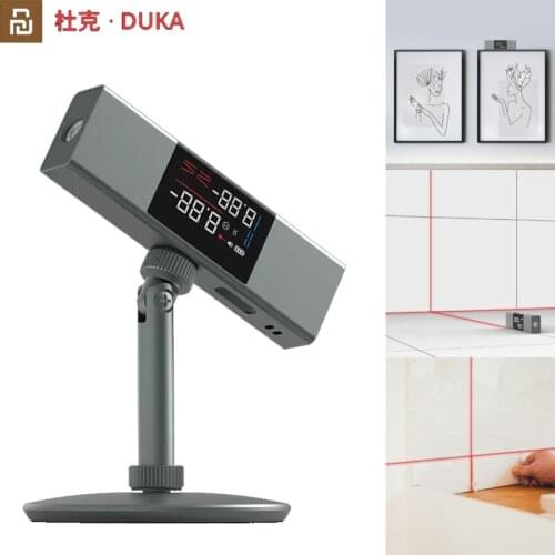 AtuMan DUKA LI1 2 In 1 Dual Laser Protractor Digital Level Ruler Rechargeable 360° Arbitrary Angle Cast Line Measurement