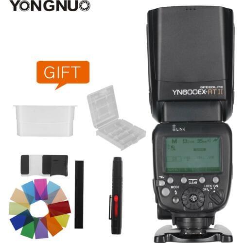 YONGNUO YN600EX-RT II 2.4G Wireless HSS 1/8000s Master Flash Speedlite for Canon Camera as 600EX-RT YN600EX RT II + GIFT KIT