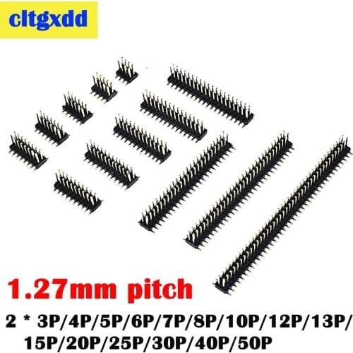 10pcs SMD 2 * 3P 4P 5P 6P 7P 8P 10P 12P 13P 15P 20P 25P 30P 40P 50P Double Row Male PIN HEADER 1.27MM PITCH Strip Connector