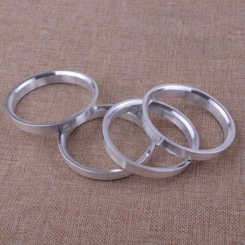 DWCX 4pcs Universal Aluminum Alloy Silver Car Wheel Hub Centric Rings OD 67.1mm ID 60.1mm