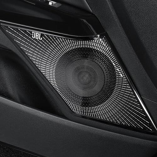 For KIA Optima K5 2020 2021 Steel Car Door Audio Shelf Chrome Speakers Cover Trim Bezel SubWoofer Frame Garnish Accessories