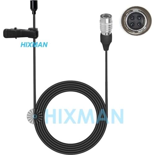 HIXMAN Black LM2 OmniDirectiona Lav Lavalier Lapel Condenser Microphone For Audio Technica Wireless Transmitter System cW-style