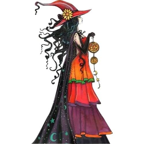 Beautiful Witch Plaques Signs Halloween Ground Insert Yard Signs for Patio Lawn Garden Decorative Greeting Sign Crafts