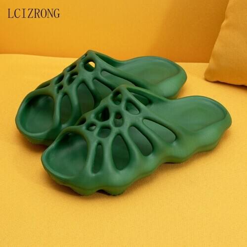 LCIZRONG Massage Men Slippers Home Hollow Out Bathroom Slippers 5 Colors Beach Flip Flops Male Female Couple Cute Large Size