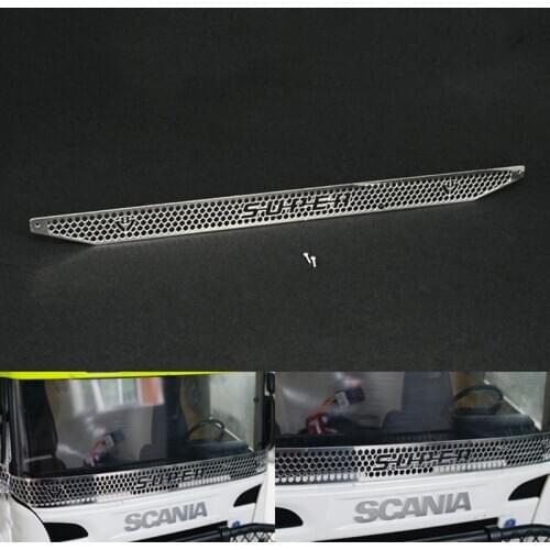 LESU Metal Windshield Protection Grid for 1/14 TAMIYA RC Scania R470 R620 Tractor Truck DIY Model Car