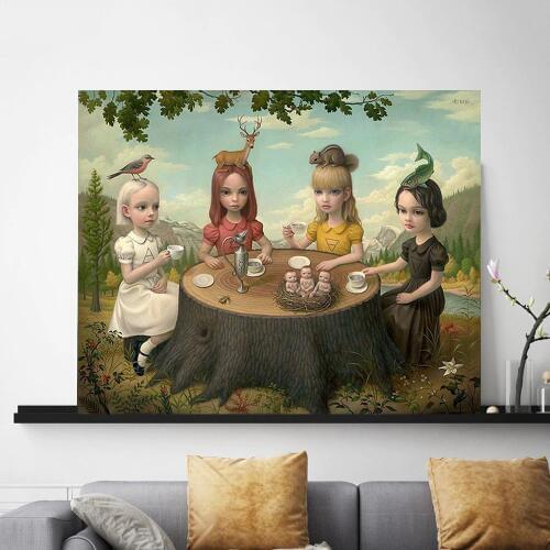 Mark Ryden Allegory Of The Four Elements Canvas Print Living Room Home Decor Modern Wall Art Oil Painting Poster