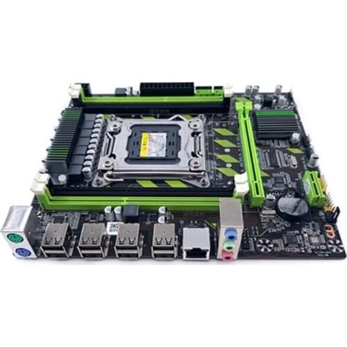 X79G Desktop Computer Motherboard DDR3x4 Memory Slots SATA2.0 NVME M.2 PCI-E 4X Gigabit Adaptive Network Card 10 x USB2.0 ports