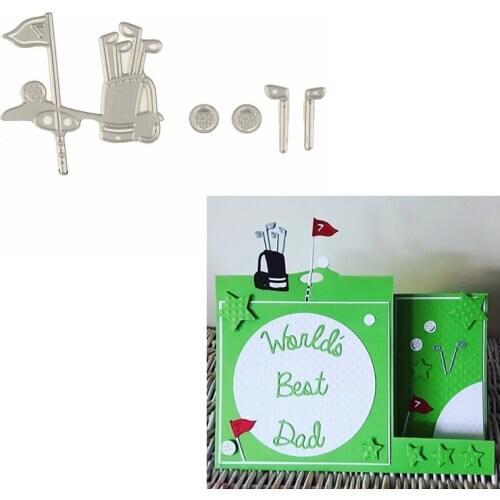 Golf Club Flag Button Shape Metal Cutting Dies Stencil DIY Scrapbooking Craft Paper Cards Decoration Making Template 2019 New