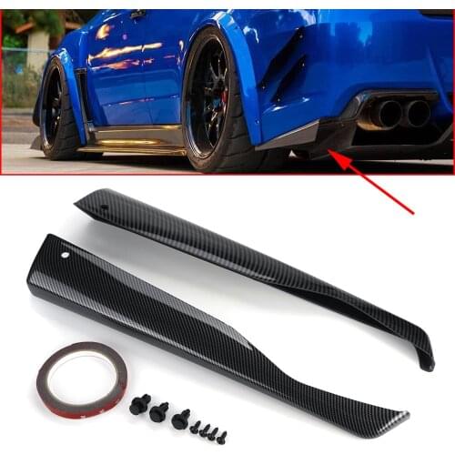 Pair Car Rear Bumper Lip Diffuser Splitter Spoiler Scratch Canard Protector For Subaru Impreza WRX Sti 2011-2014
