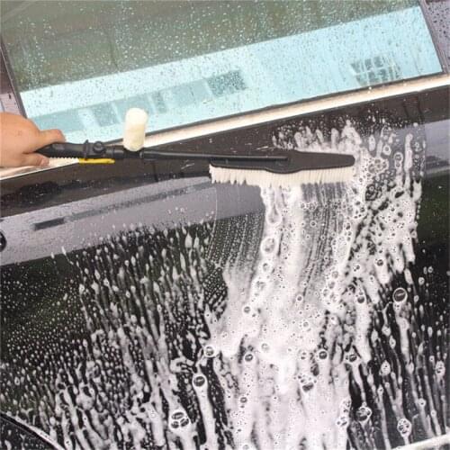Foam Bottle Water Washing Brush Car Long Handle Soft Hair Cleaning Mop Car Accessories Atomizing Nozzle Car Wash Water Gun