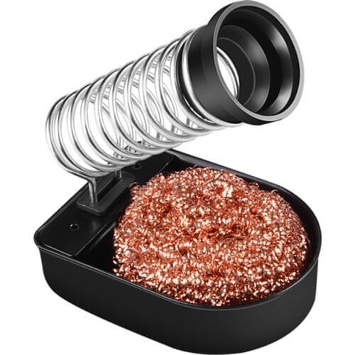 Electric Soldering Iron Stand Holder with Cleaning Steel Ball Metal Pads Generic High Temperature Support Station Solder Sponge