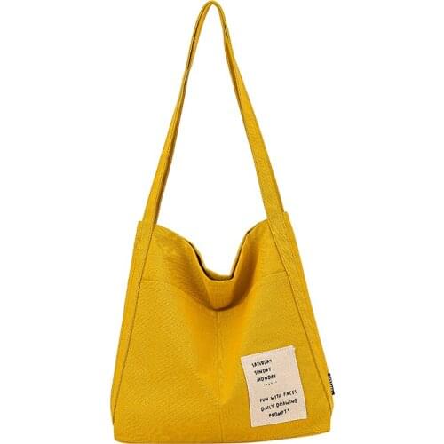 Rufuni South Korea ulzzang canvas bag womens shoulder bag new style casual student school bag literary cloth bag