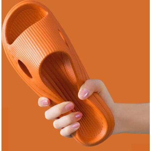 Women Summer Slippers Fashion High Heels Anti-Slip Sandals Men Soft Sole Shower Bathroom Flat Slides Male Female Beach Shoes