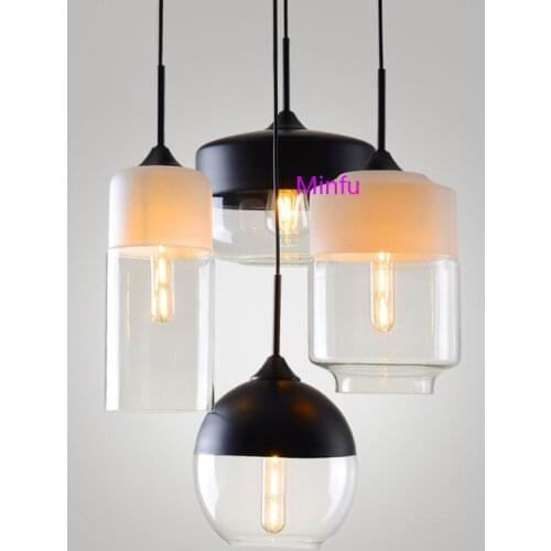 Nordic Lights Restaurant Bar Pendant Lamp Modern Glass Ball Pendant Lights Personality Tea Cafe Decoration Glass Pendant Lights