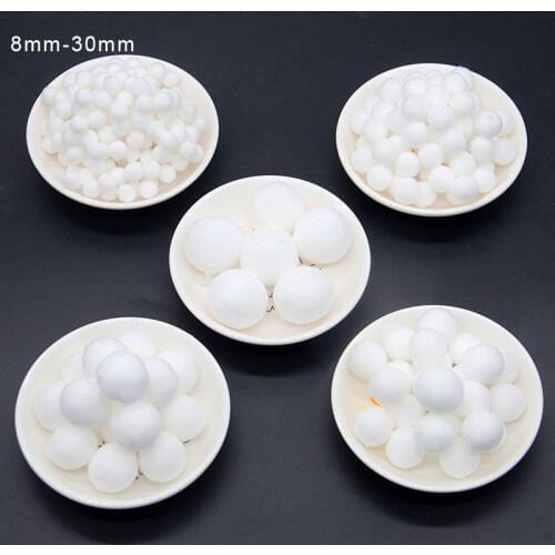 White Pompom 8mm-30mm Pompones Balls for DIY Party Home Garden Wedding Decoration Garment Sewing Kids Toys Craft Supplies 20g