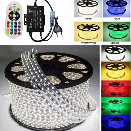 AC220V Bluetooth RGB Led Strip Light Waterproof Flexible Ribbon Tape AC110V Bluetooth Controller IOS Android 4.3 system Control