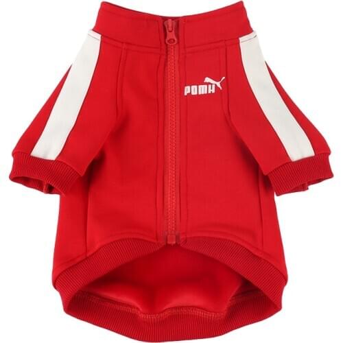 Dog Warm Clothes Winter Plus Velvet Pet Sports Clothing For Small Medium Dogs Cats Zipper Leisure Sweater Coat For French Bulld